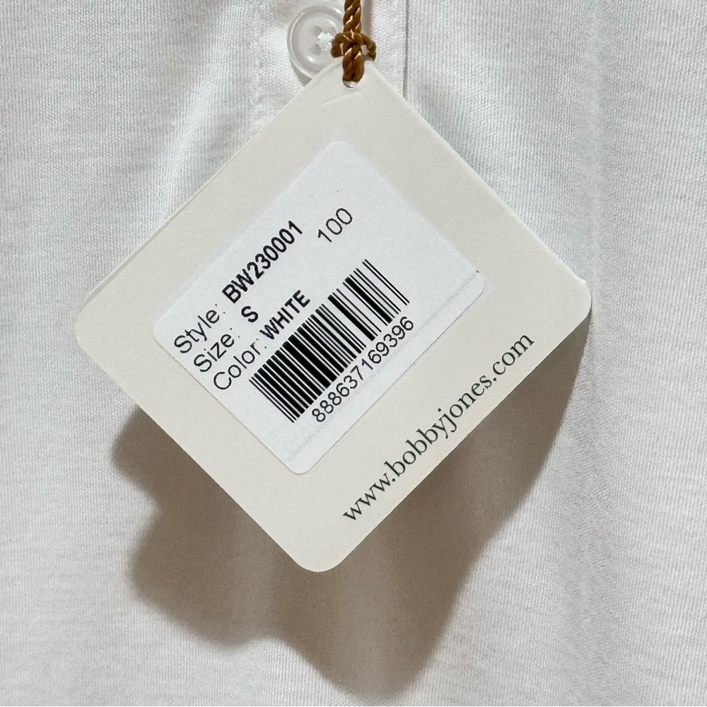 Clover Bobby Jones Womens Solid Supreme Short Sleeve Polo Shirt White Size S NWT - Picture 6 of 16